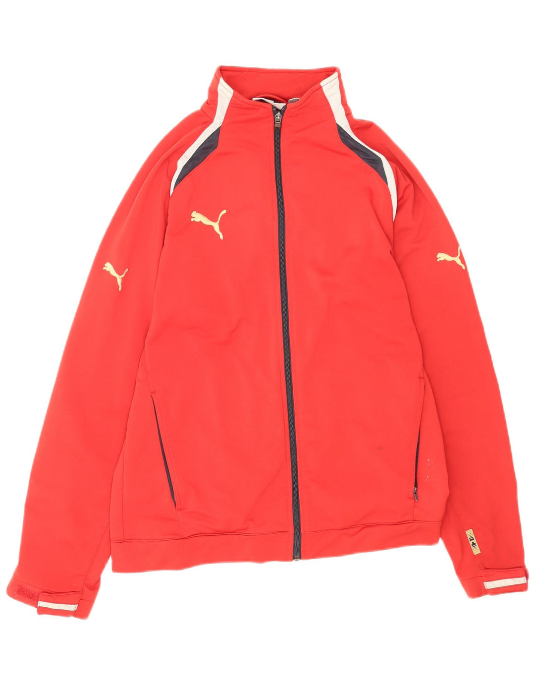 Puma Mens Tracksuit Top Jacket Small Red Polyester