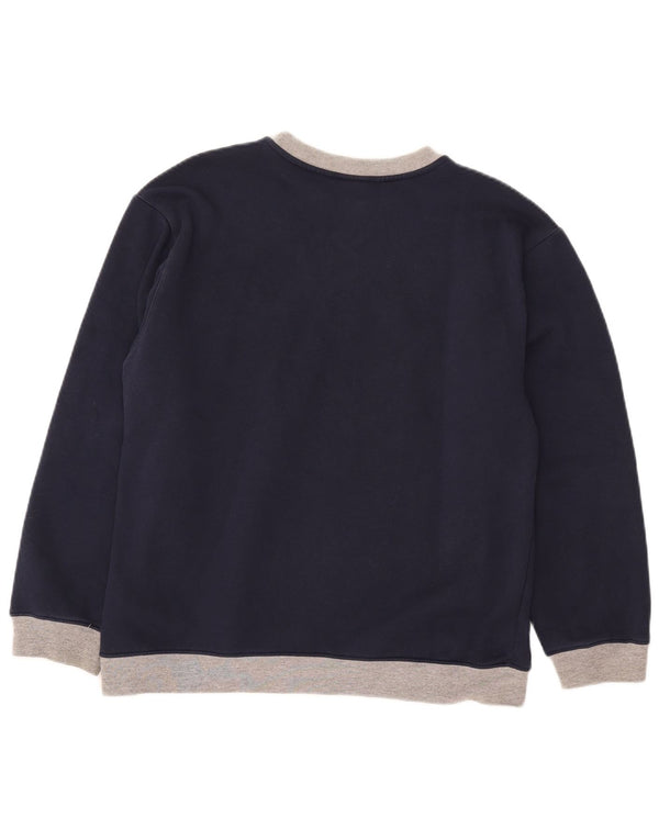 Nike Boys Graphic Sweatshirt Jumper 15-16 Years XL Navy Blue Colourblock