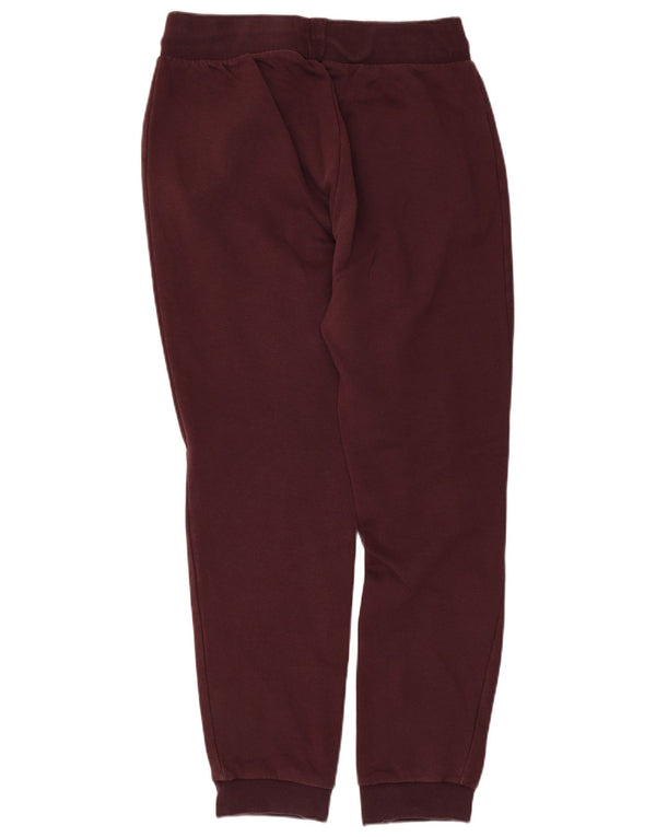 Adidas Womens Tracksuit Trousers Joggers UK 14 Medium Burgundy Cotton