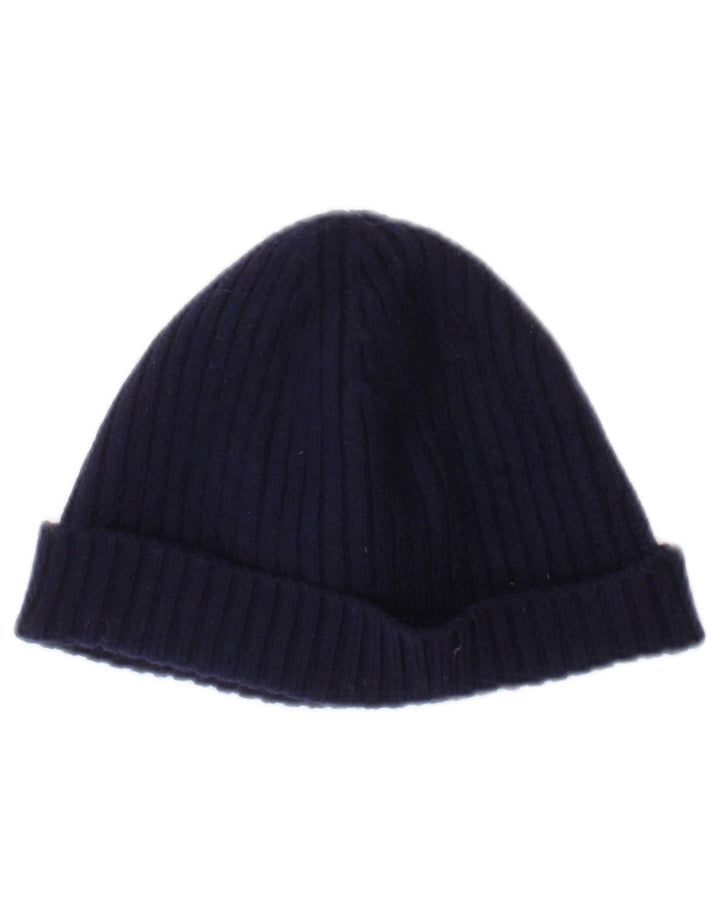 Lacoste Mens Beanie Hat One Size Navy Blue Wool