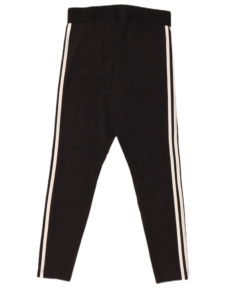 Adidas Womens Leggings UK 12/14 Medium Black Cotton