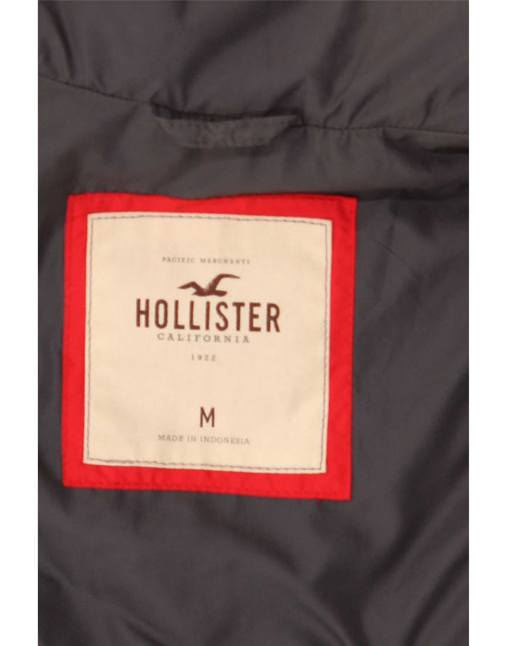 Hollister Womens Padded Gilet UK 12 Medium Grey Polyester