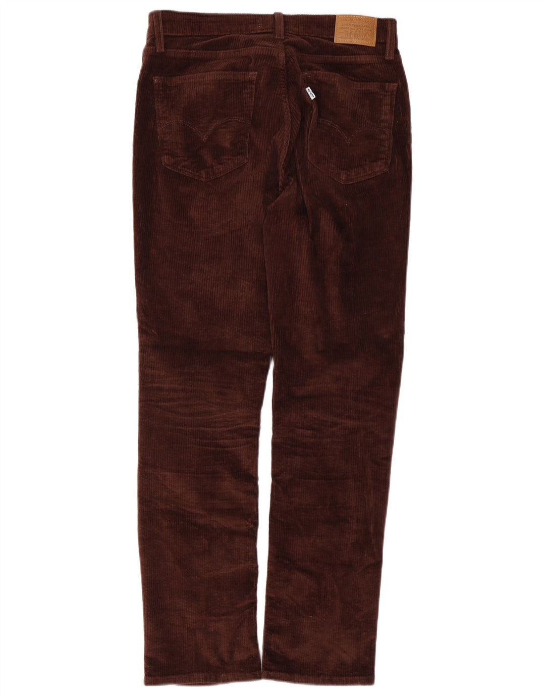 LEVI'S Womens Straight Corduroy Trousers W29 L30 Brown Cotton