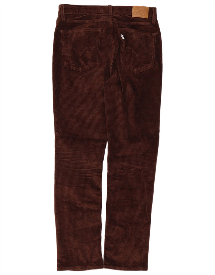 LEVI'S Womens Straight Corduroy Trousers W29 L30 Brown Cotton