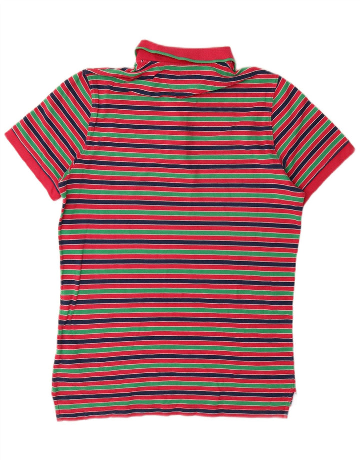Tommy Hilfiger Mens Slim Fit Polo Shirt Medium Multicoloured Striped Cotton
