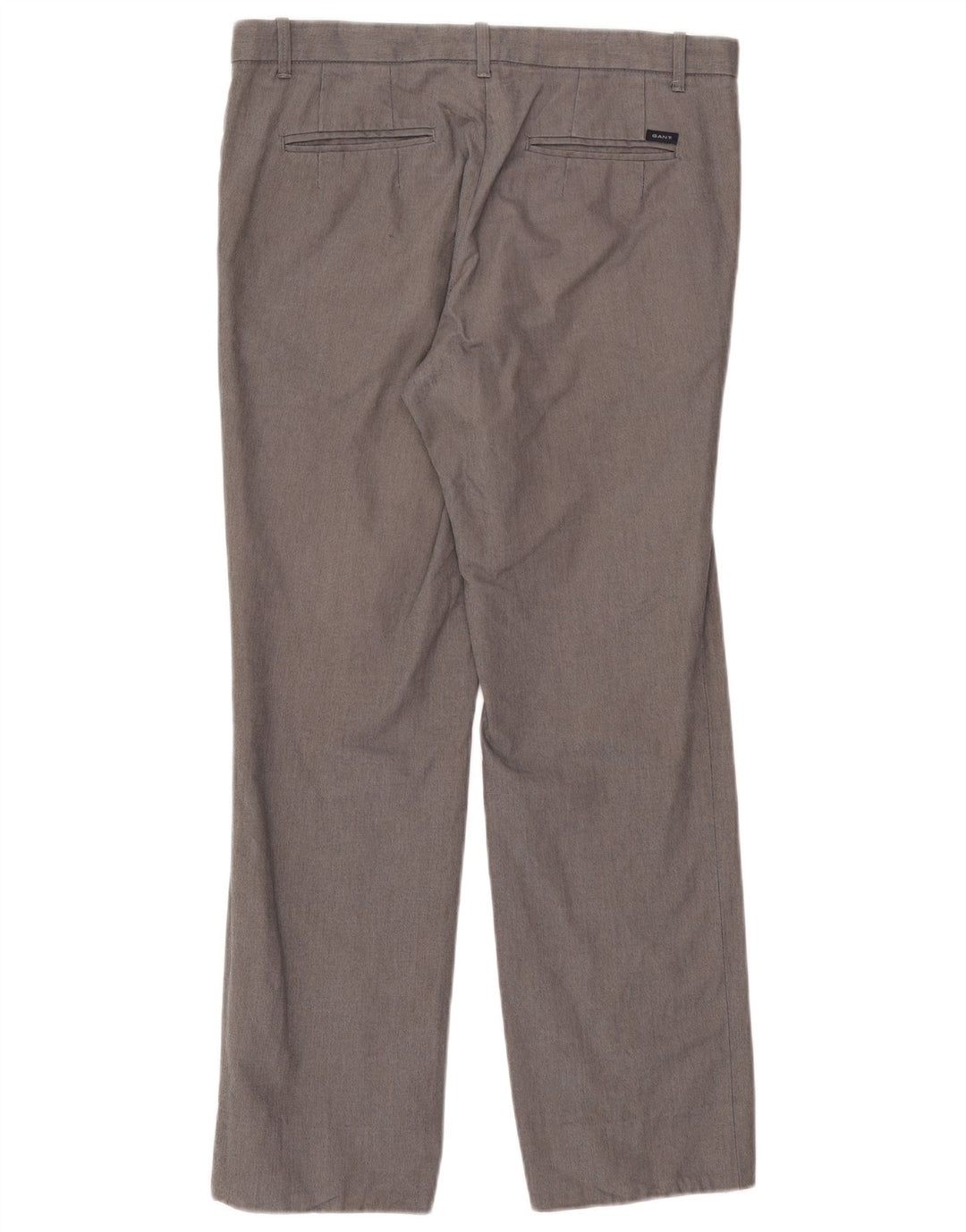 Gant Mens Straight Chino Trousers W33 L31 Grey Cotton