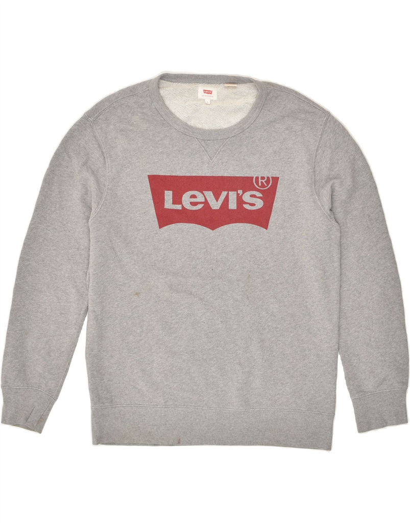 LEVI'S Mens Graphic Sweatshirt Jumper Large Grey Cotton | Vintage Levi's | Thrift | Second-Hand Levi's | Used Clothing | Messina Hembry 