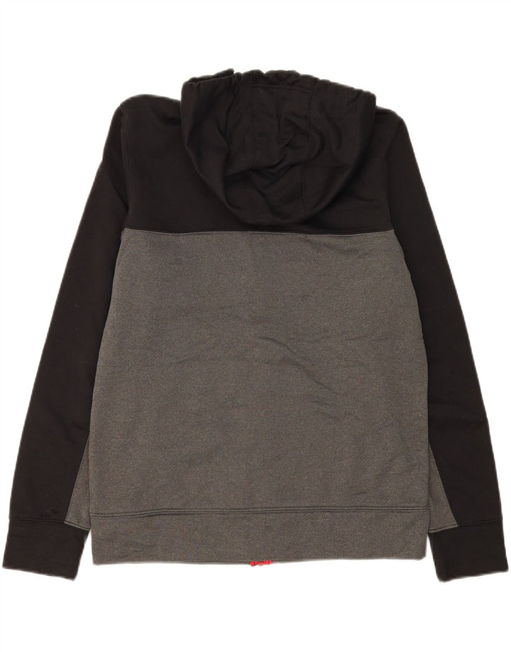 RUSSELL ATHLETIC Mens Zip Hoodie Sweater Small Grey Colourblock Polyester Vintage Russell Athletic and Second-Hand Russell Athletic from Messina Hembry 