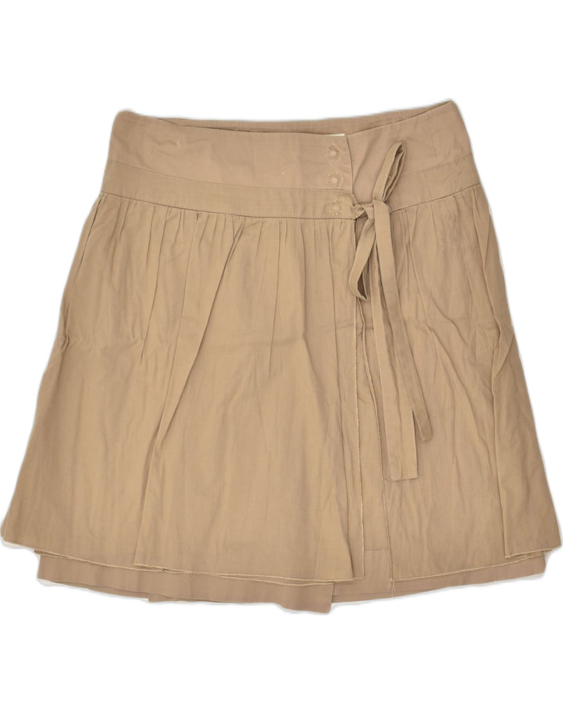 MARLBORO CLASSICS Womens Wrap Skirt IT 44 Medium W24  Beige Cotton | Vintage Marlboro Classics | Thrift | Second-Hand Marlboro Classics | Used Clothing | Messina Hembry 