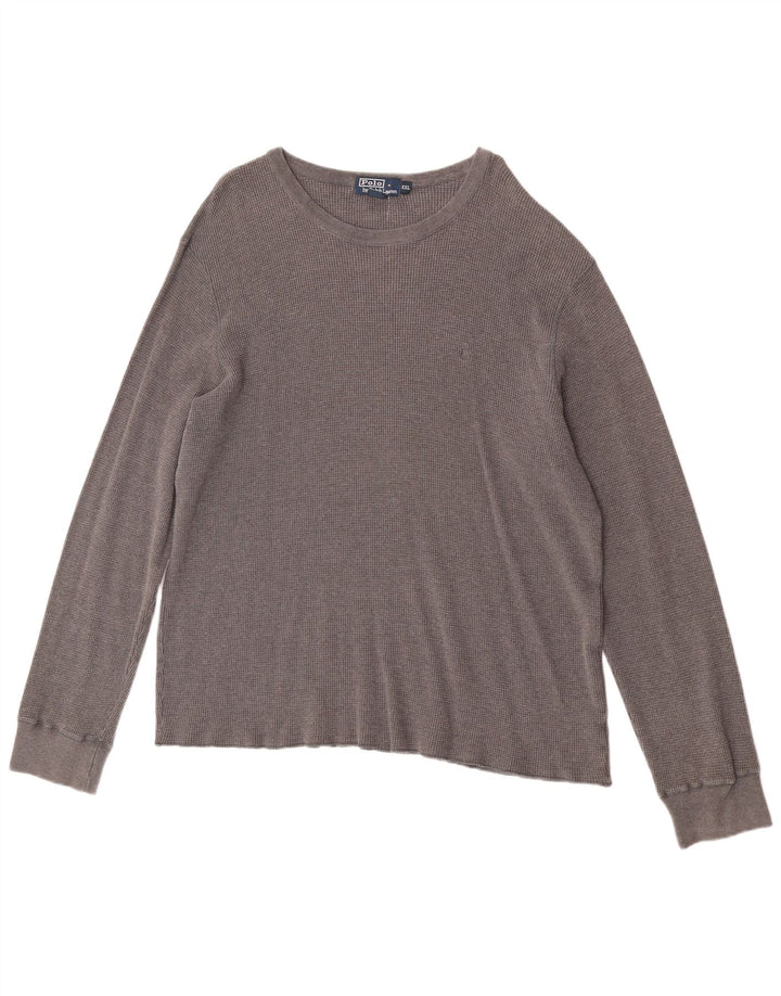 Polo Ralph Lauren Mens Top Long Sleeve 2XL Grey Cotton
