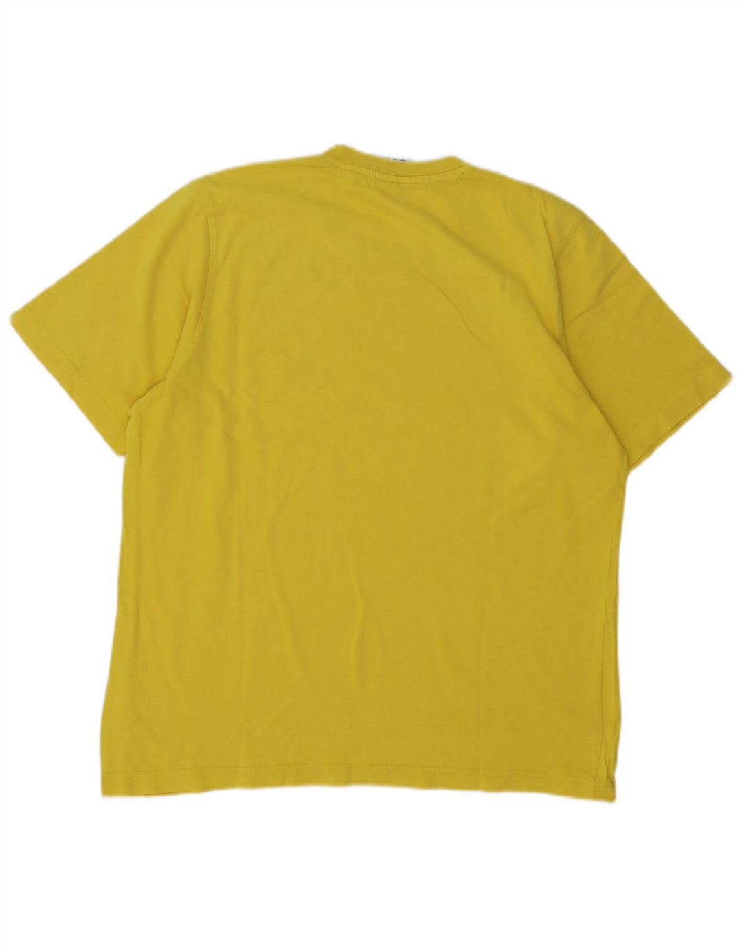 Adidas Mens T-Shirt Top Large Yellow Cotton