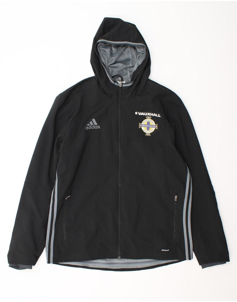 ADIDAS Mens Climacool Hooded Windbreaker Jacket UK 40 Large Navy Blue Vintage Adidas and Second-Hand Adidas from Messina Hembry 