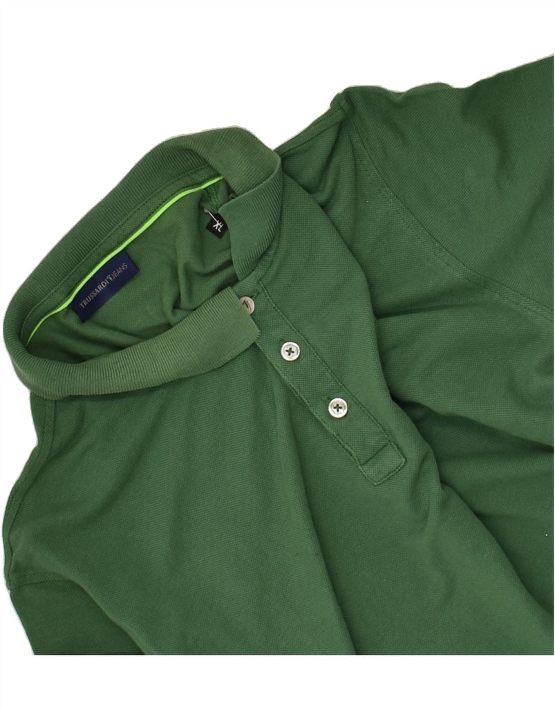 TRUSSARDI Mens Polo Shirt XL Green | Vintage Trussardi | Thrift | Second-Hand Trussardi | Used Clothing | Messina Hembry 