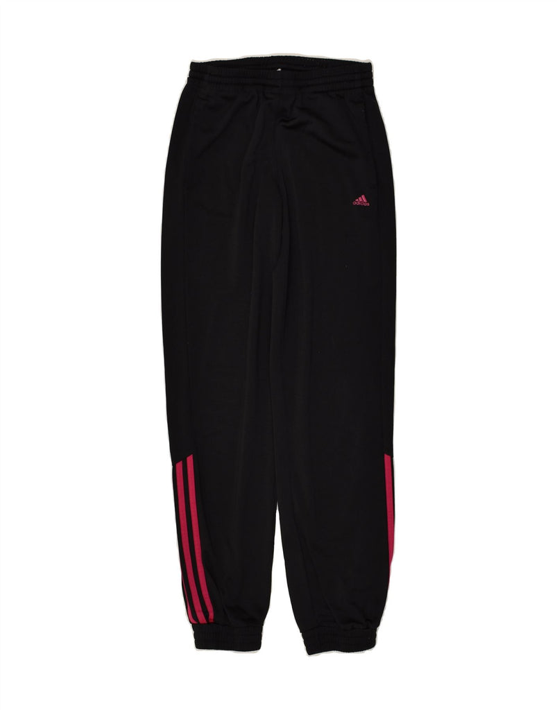 ADIDAS Girls Tracksuit Trousers Joggers 13-14 Years Black Polyester | Vintage Adidas | Thrift | Second-Hand Adidas | Used Clothing | Messina Hembry 