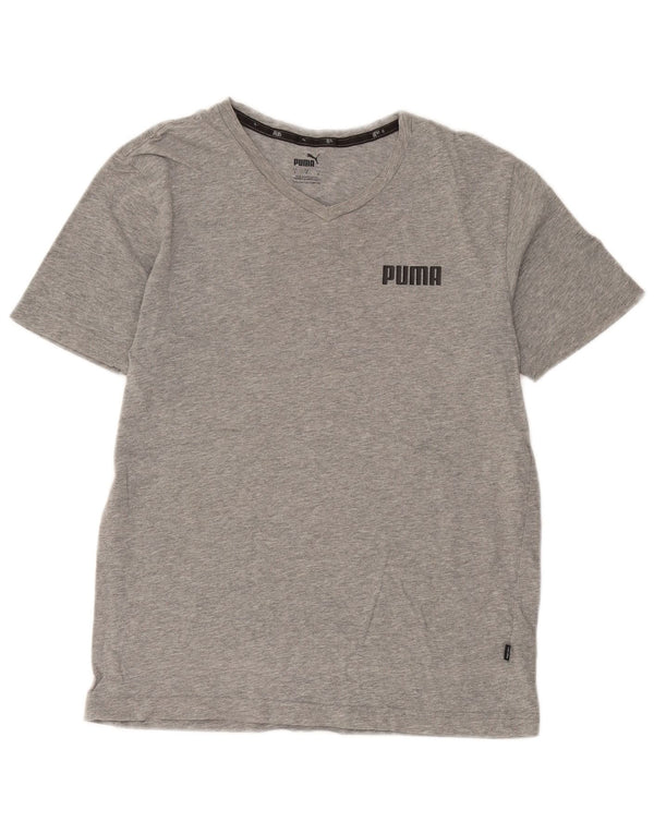 Puma Mens T-Shirt Top Small Grey Cotton