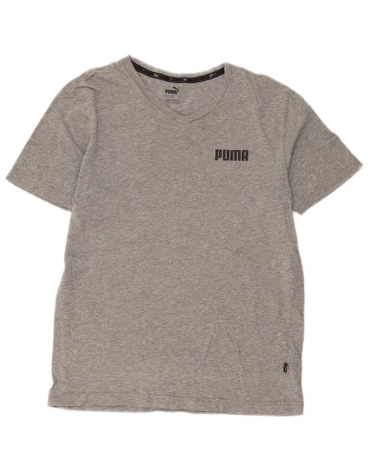 Puma Mens T-Shirt Top Small Grey Cotton