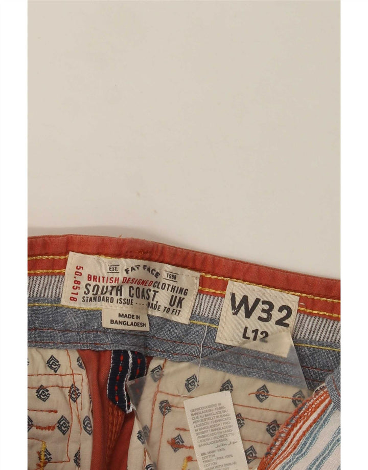 Fat Face Mens Cargo Shorts W32 Medium Orange Cotton
