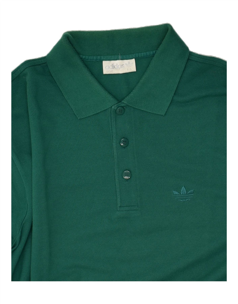 ADIDAS Mens Polo Shirt Size 40/42 Medium Green Cotton | Vintage Adidas | Thrift | Second-Hand Adidas | Used Clothing | Messina Hembry 