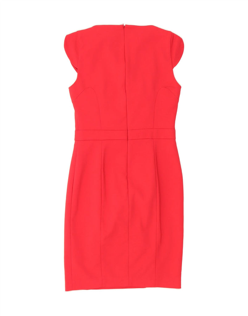 FRENCH CONNECTION Womens Classic Sheath Dress UK 12 Medium Red Cotton Vintage French Connection and Second-Hand French Connection from Messina Hembry 