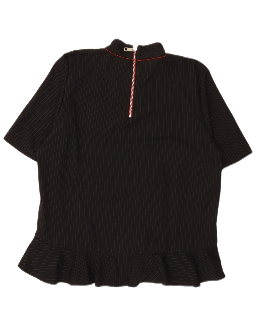 Zara Womens Blouse Top UK 14 Medium Black Colourblock Polyester
