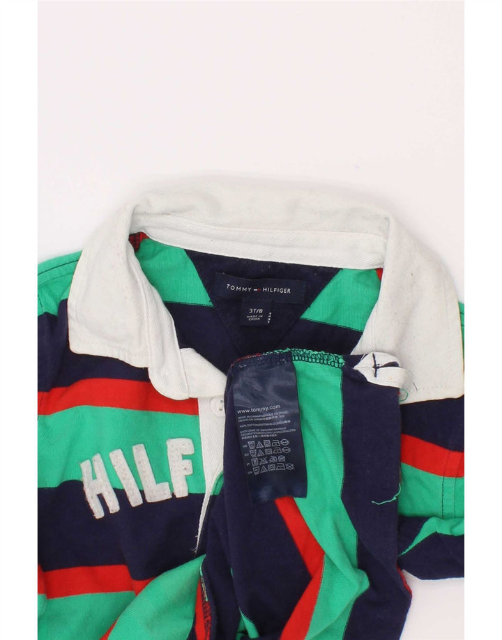 Tommy Hilfiger Boys Graphic Rugby Polo Shirt 2-3 Years Multicoloured
