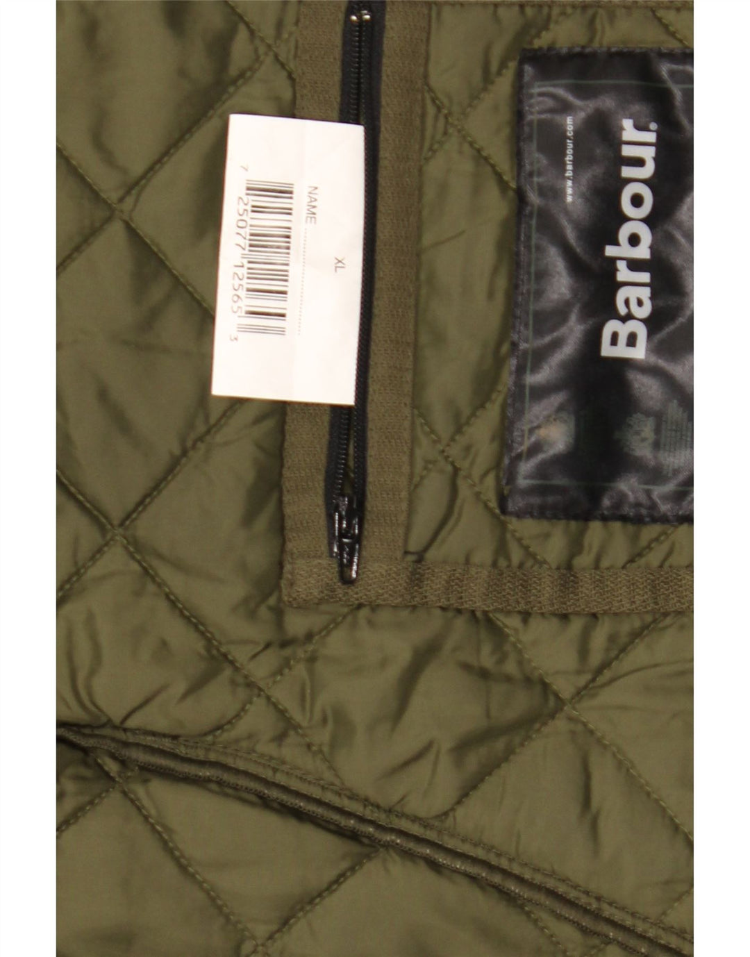 Barbour Mens Quilted Jacket UK 42 XL Green Polyester