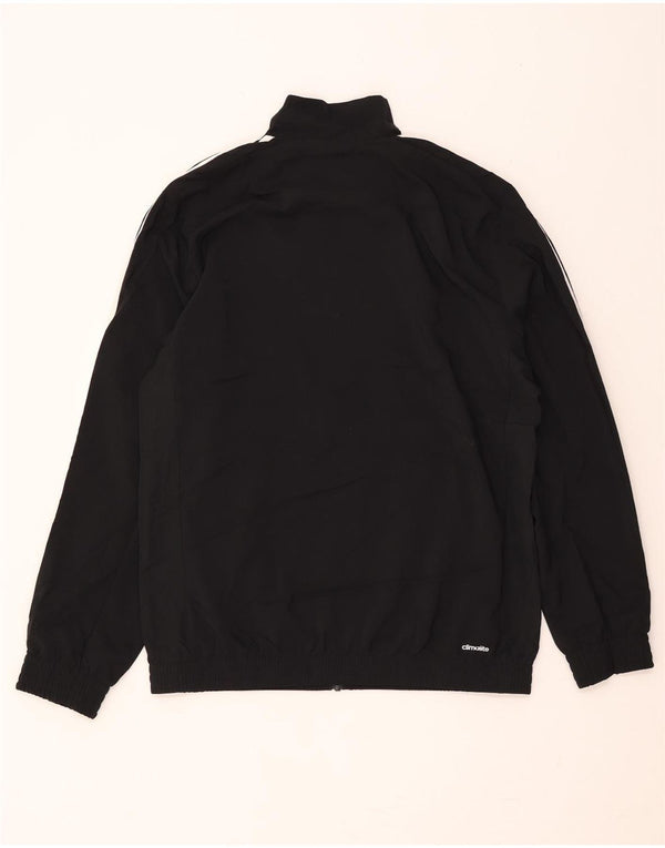 Adidas Mens Climalite Tracksuit Top Jacket UK 42/44 Large Black Polyester