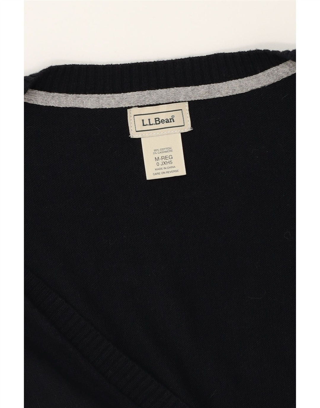 L.L.BEAN Womens Cardigan Sweater UK 14 Medium Black Cotton Vintage L.L.Bean and Second-Hand L.L.Bean from Messina Hembry 