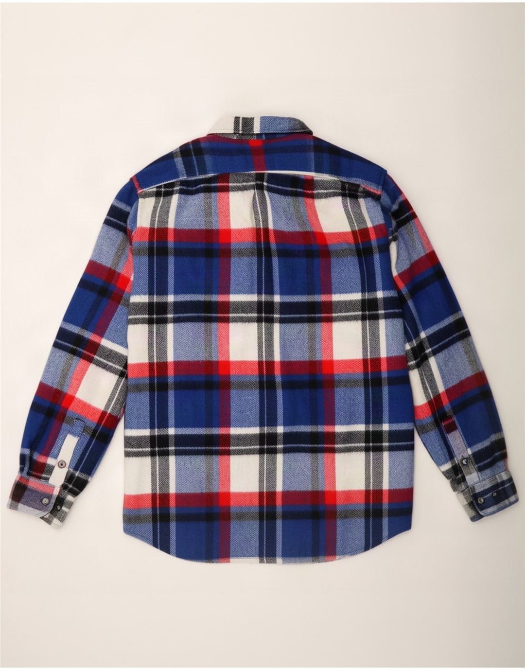 Vintage Mens Flannel Shirt XL Blue Check