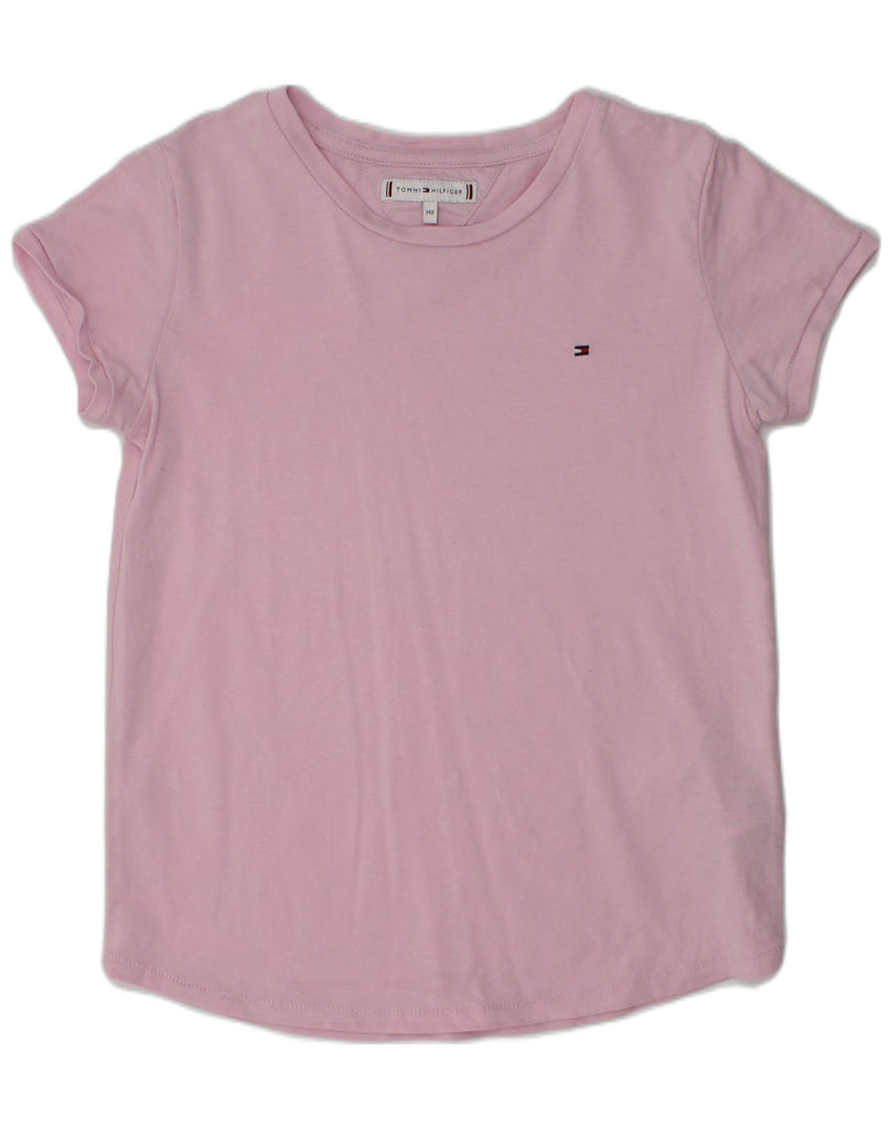 TOMMY HILFIGER Girls T-Shirt Top 9-10 Years Pink Cotton | Vintage Tommy Hilfiger | Thrift | Second-Hand Tommy Hilfiger | Used Clothing | Messina Hembry 