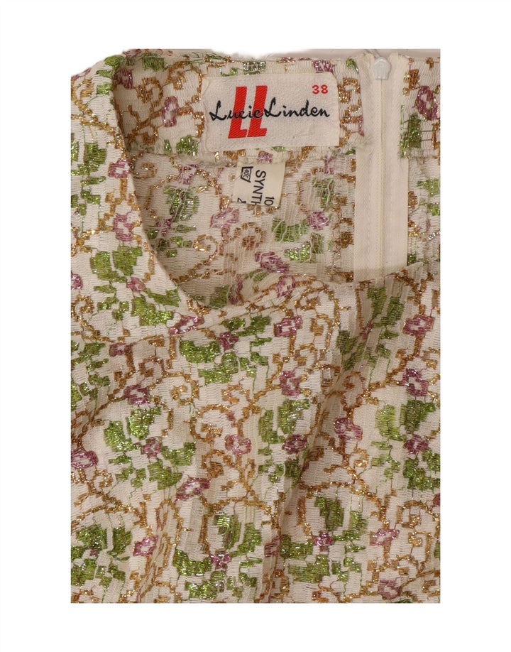 Lucie Linden Womens Maxi Shift Dress EU 38 Medium Multicoloured Floral 80s