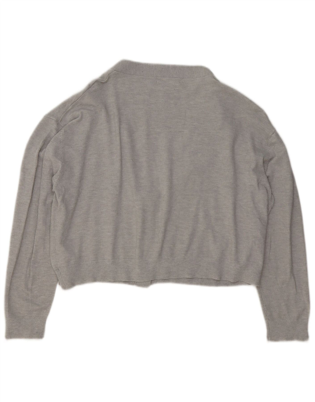 French Connection Womens Crop Oversized Cardigan Sweater UK 10 Small Grey