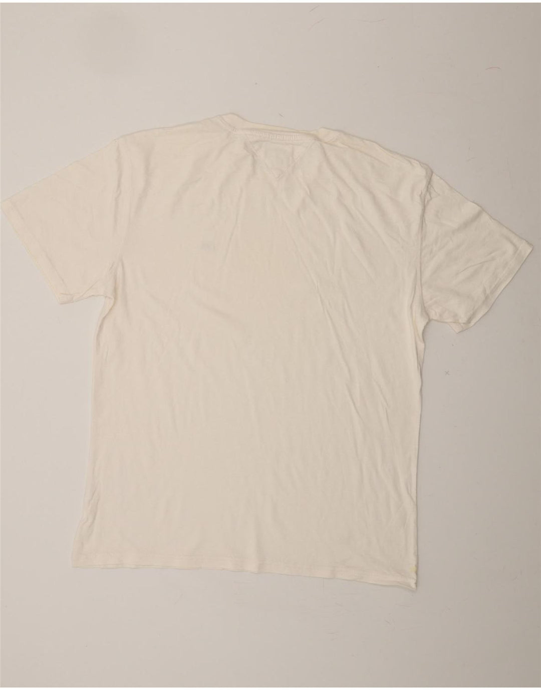 TOMMY HILFIGER Mens T-Shirt Top XL White Cotton Vintage Tommy Hilfiger and Second-Hand Tommy Hilfiger from Messina Hembry 