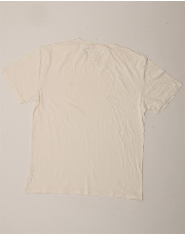 TOMMY HILFIGER Mens T-Shirt Top XL White Cotton Vintage Tommy Hilfiger and Second-Hand Tommy Hilfiger from Messina Hembry 