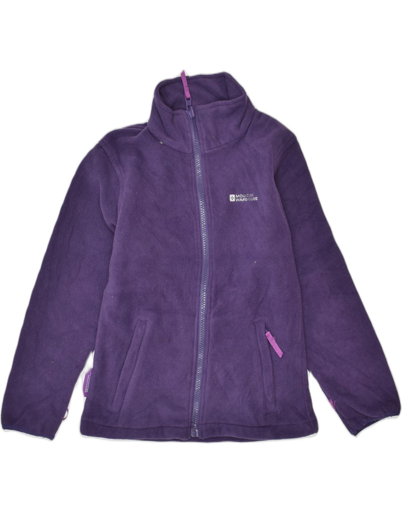 MOUNTAIN WAREHOUSE Boys Fleece Jacket 7-8 Years Purple Polyester | Vintage | Thrift | Second-Hand | Used Clothing | Messina Hembry 