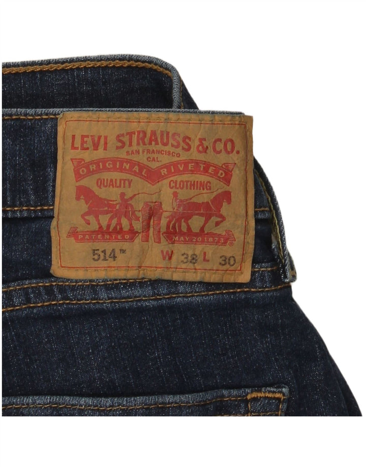 Levi's Mens Straight Jeans W38 L30 Blue Cotton