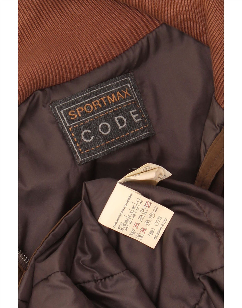 SPORTMAX Womens Bomber Jacket UK 12 Medium Brown Cotton Vintage Sportmax and Second-Hand Sportmax from Messina Hembry 