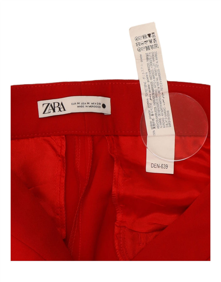 Zara Womens Straight Suit Trousers Medium W28 L32 Red Polyester