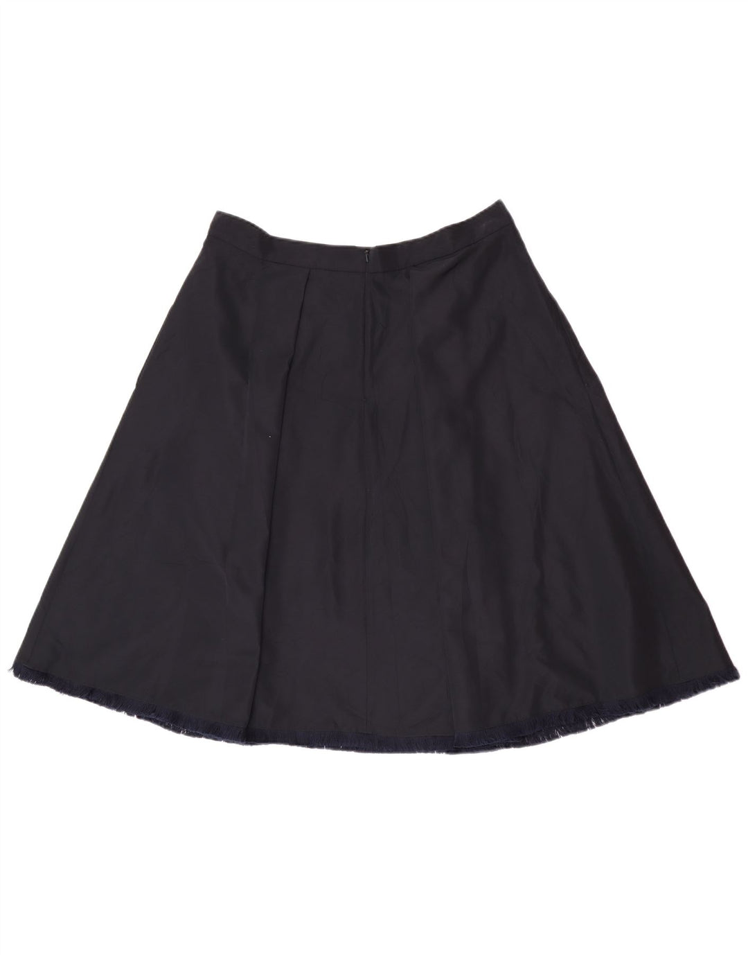 Max Mara Womens High Waist A-Line Skirt UK 18 XL W32 Navy Blue Polyester