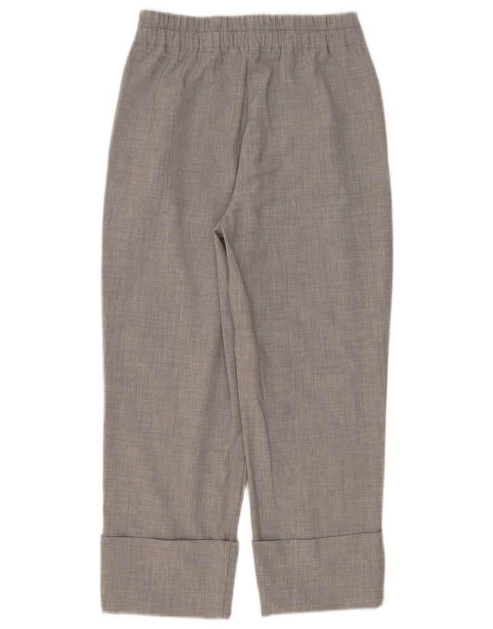Zara Womens Straight Cropped Trousers Small W26 L24 Grey