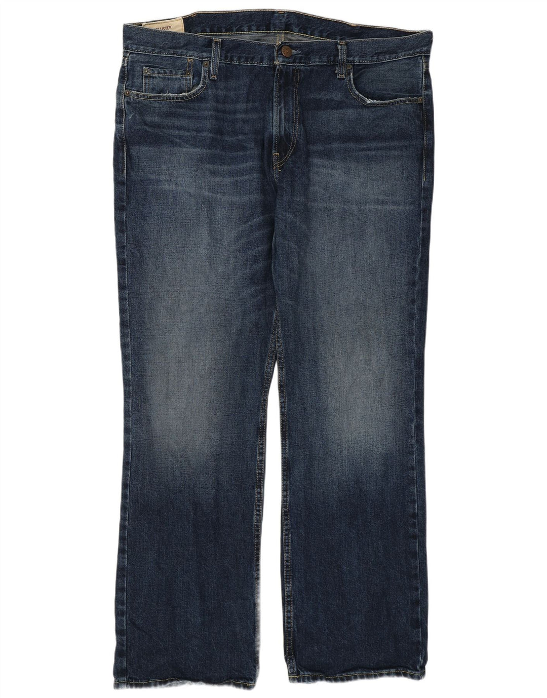 Hollister Mens Bootcut Jeans W38 L30 Navy Blue Cotton