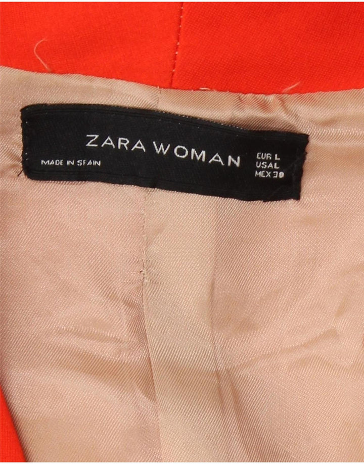 Zara Womens Bolero Jacket UK 14 Large Orange Viscose