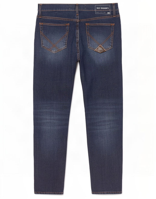 Roy Rogers Mens Slim Jeans W35 L30 Blue Cotton