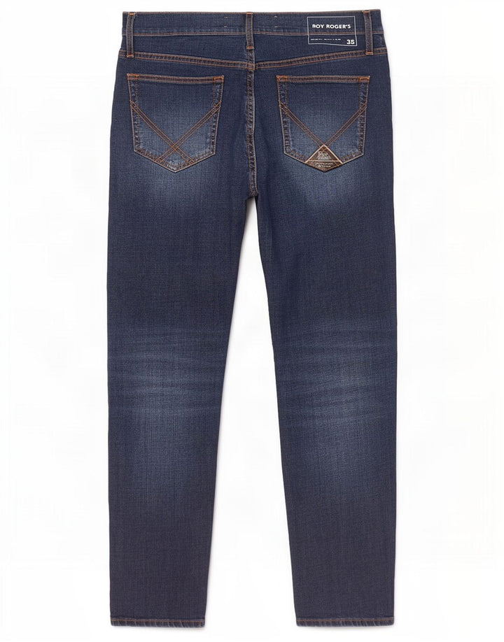 Roy Rogers Mens Slim Jeans W35 L30 Blue Cotton
