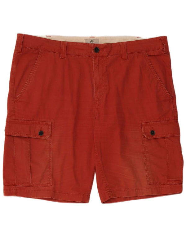 Timberland Mens Cargo Shorts W40 XL Red Cotton