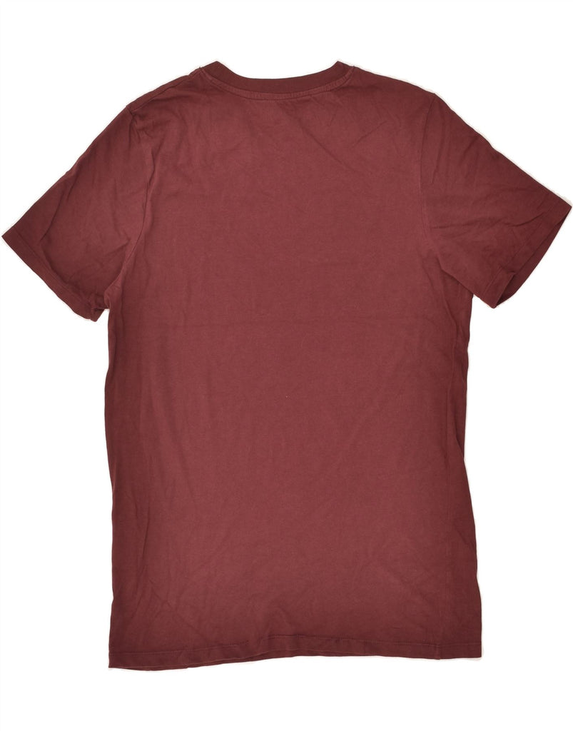 JACK & JONES Mens Slim Fit Graphic T-Shirt Top Small Maroon Cotton | Vintage Jack & Jones | Thrift | Second-Hand Jack & Jones | Used Clothing | Messina Hembry 