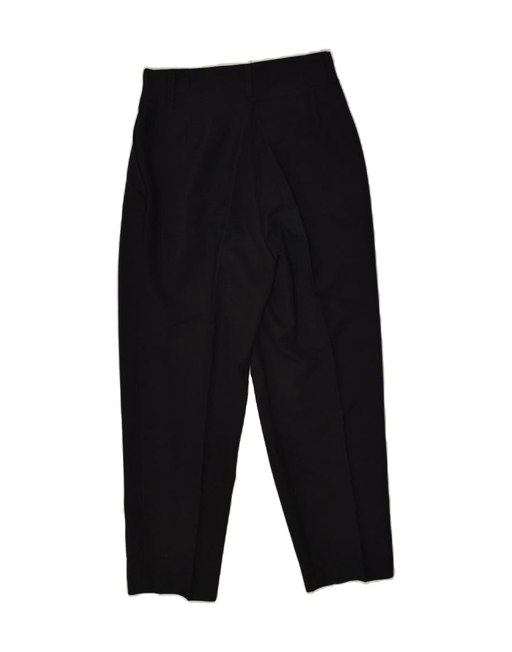 VINTAGE Womens Pegged Chino Trousers Small W24 L25  Black Polyester | Vintage Vintage | Thrift | Second-Hand Vintage | Used Clothing | Messina Hembry 