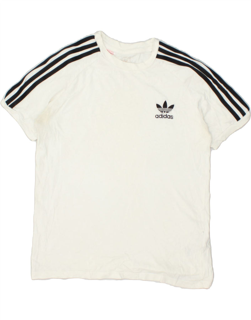 ADIDAS Boys T-Shirt Top 12-13 Years White Cotton | Vintage Adidas | Thrift | Second-Hand Adidas | Used Clothing | Messina Hembry 