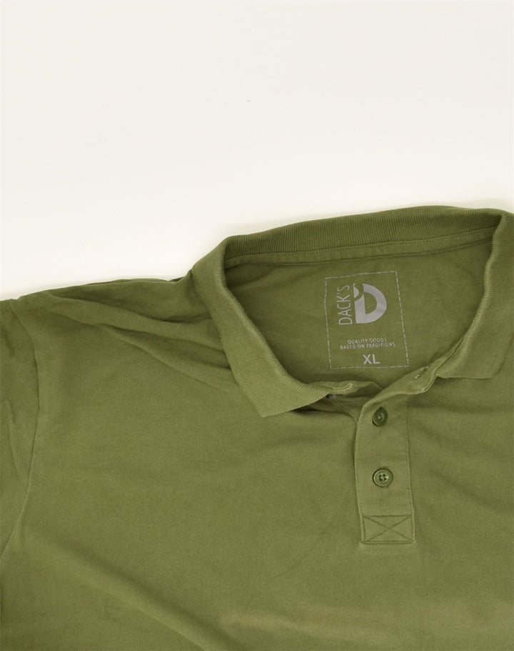 DACK'S Mens Polo Shirt XL Green Cotton | Vintage Dack's | Thrift | Second-Hand Dack's | Used Clothing | Messina Hembry 