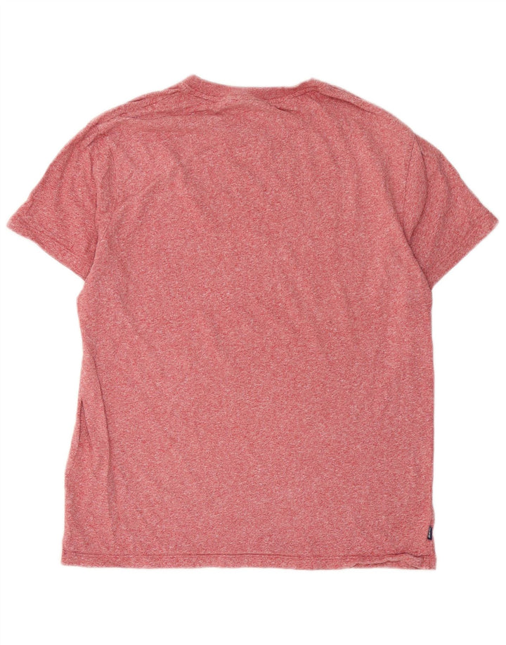 Superdry Mens T-Shirt Top XL Red Flecked Cotton